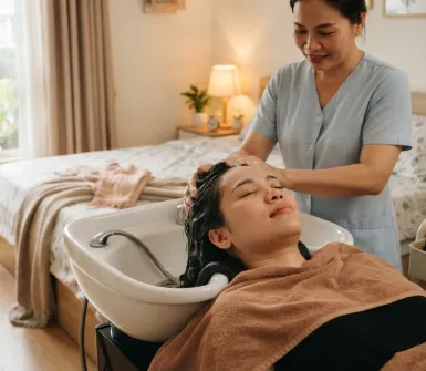 Gội Đầu Thư Giãn Cho Mẹ Sau Sinh – Khoảng Nghỉ Nhẹ Nhàng Ngay Tại Nhà